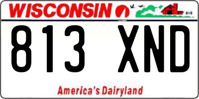 WI license plate 813XND