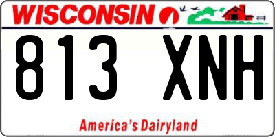 WI license plate 813XNH