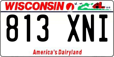 WI license plate 813XNI