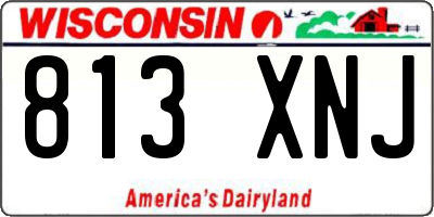 WI license plate 813XNJ