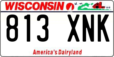 WI license plate 813XNK