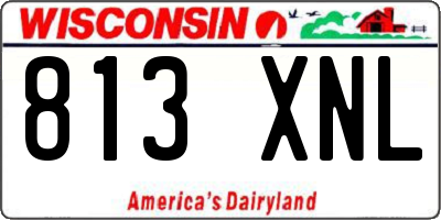 WI license plate 813XNL