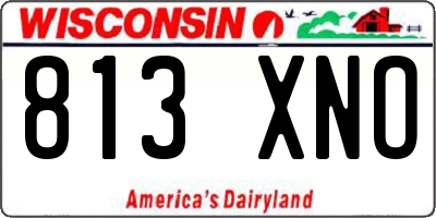 WI license plate 813XNO