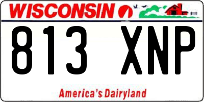 WI license plate 813XNP