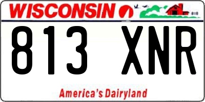 WI license plate 813XNR