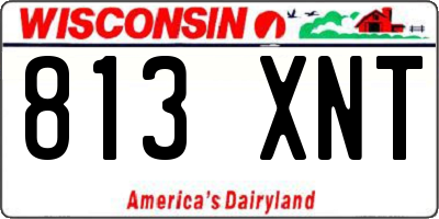 WI license plate 813XNT