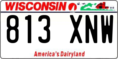WI license plate 813XNW