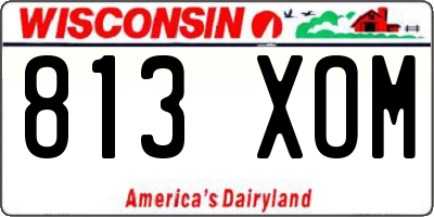 WI license plate 813XOM