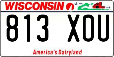 WI license plate 813XOU