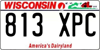 WI license plate 813XPC