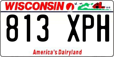 WI license plate 813XPH