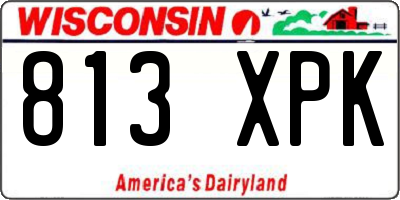 WI license plate 813XPK
