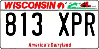 WI license plate 813XPR