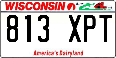 WI license plate 813XPT
