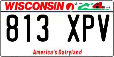 WI license plate 813XPV
