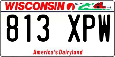 WI license plate 813XPW