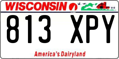WI license plate 813XPY