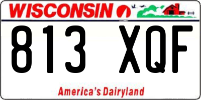 WI license plate 813XQF