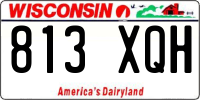 WI license plate 813XQH