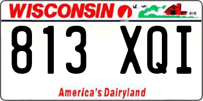 WI license plate 813XQI