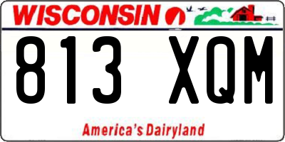 WI license plate 813XQM