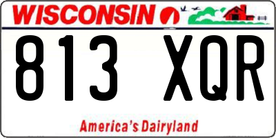 WI license plate 813XQR