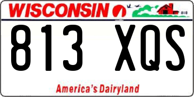 WI license plate 813XQS