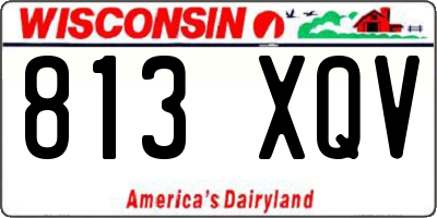 WI license plate 813XQV