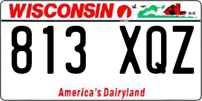 WI license plate 813XQZ