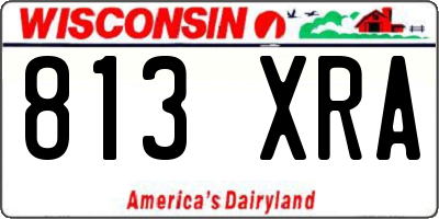 WI license plate 813XRA