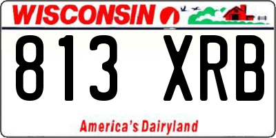 WI license plate 813XRB