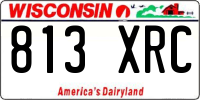 WI license plate 813XRC