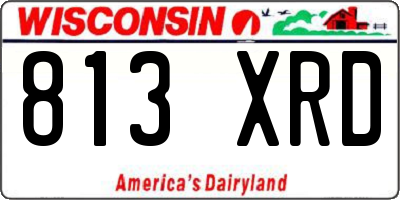 WI license plate 813XRD