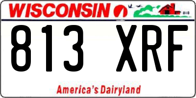 WI license plate 813XRF