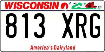 WI license plate 813XRG