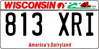 WI license plate 813XRI