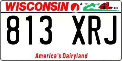 WI license plate 813XRJ