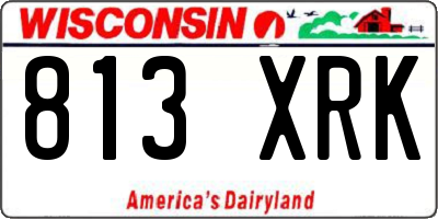 WI license plate 813XRK