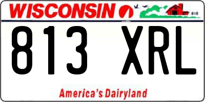 WI license plate 813XRL