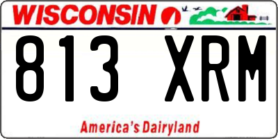 WI license plate 813XRM