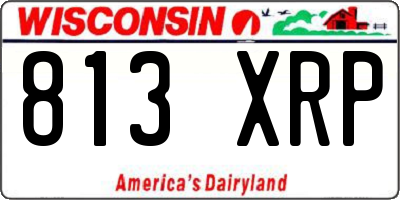 WI license plate 813XRP