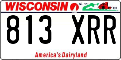 WI license plate 813XRR