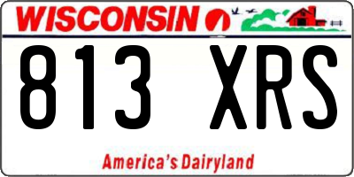 WI license plate 813XRS