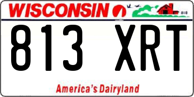WI license plate 813XRT