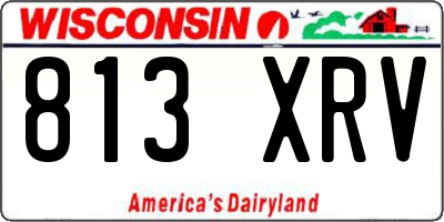 WI license plate 813XRV