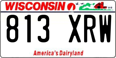 WI license plate 813XRW