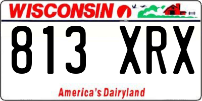 WI license plate 813XRX