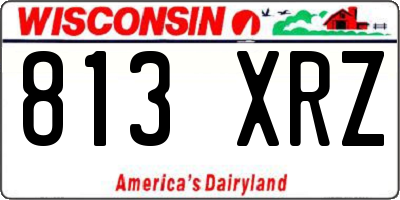 WI license plate 813XRZ