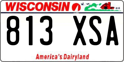 WI license plate 813XSA