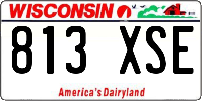 WI license plate 813XSE